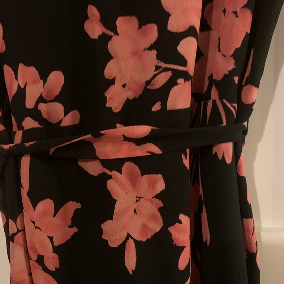 Midi length v neck with ruffle detail dress - Picture 3 of 3